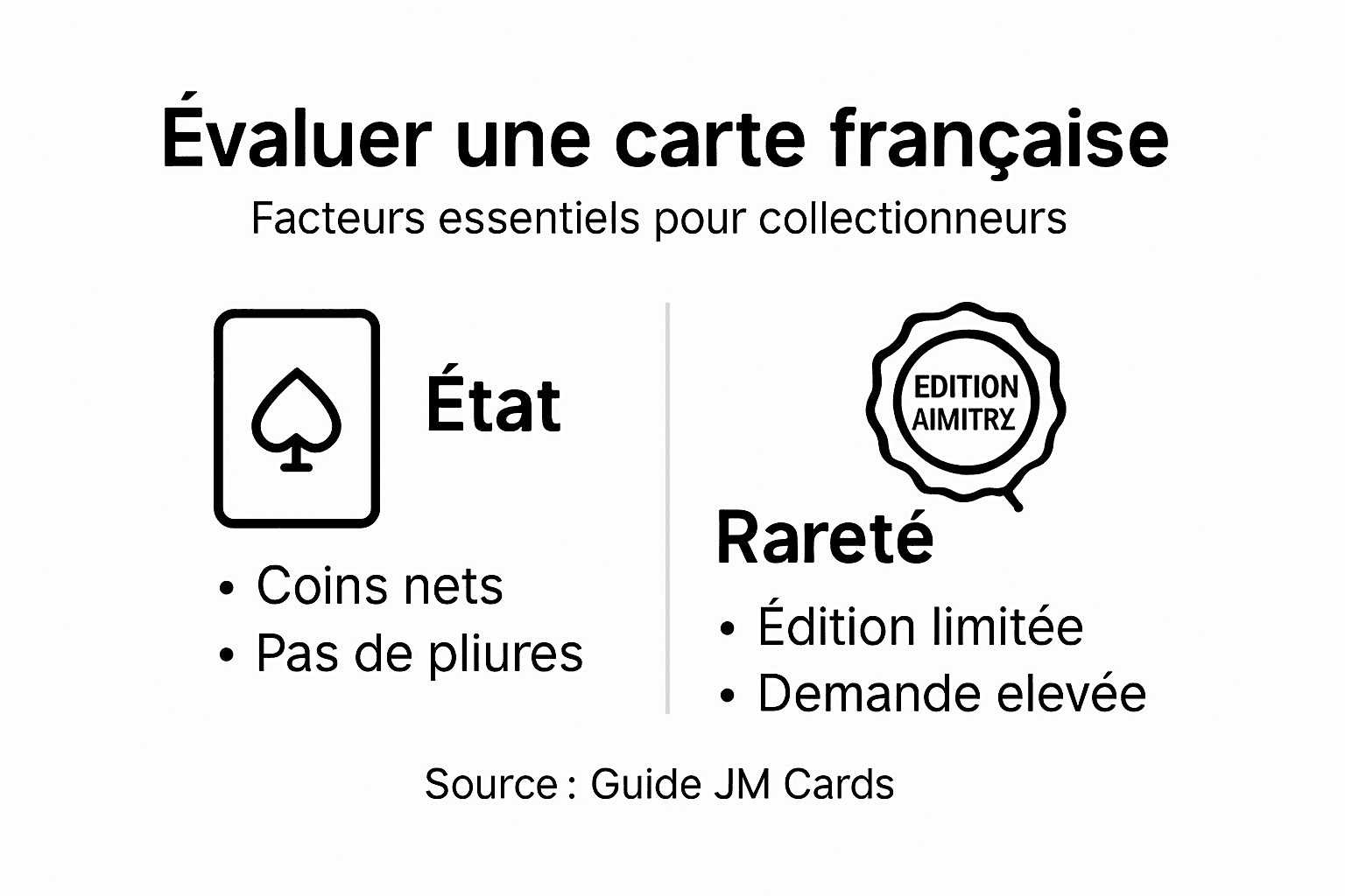 Visuel explicatif : comment évaluer une carte – édition française