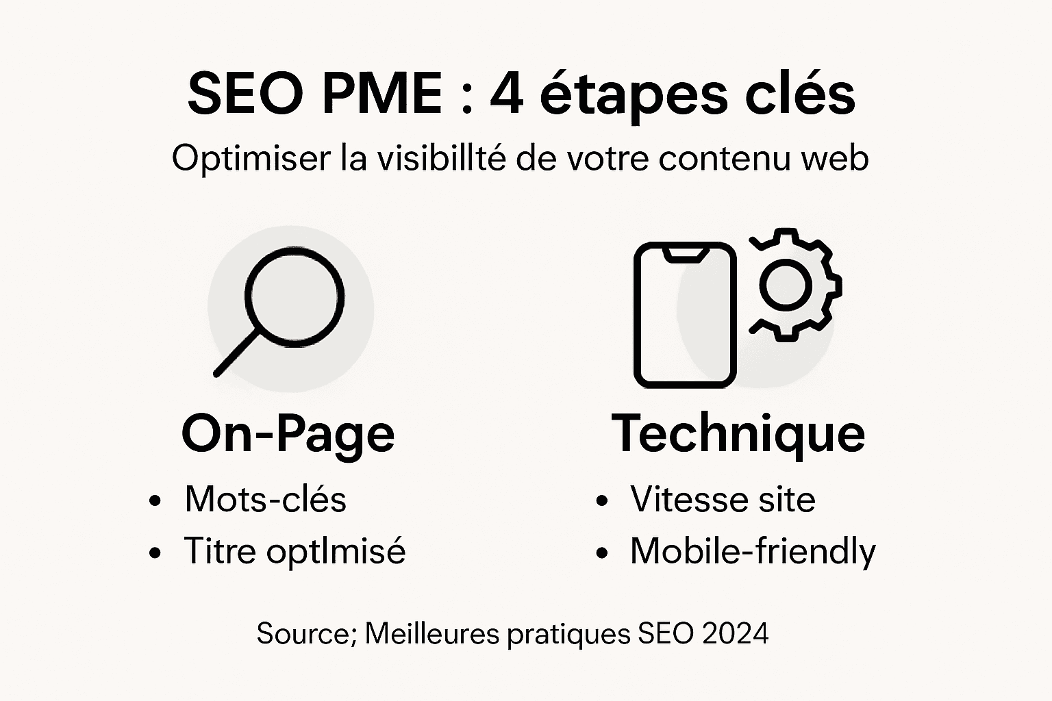 Infographie : les étapes essentielles du référencement pour les petites entreprises