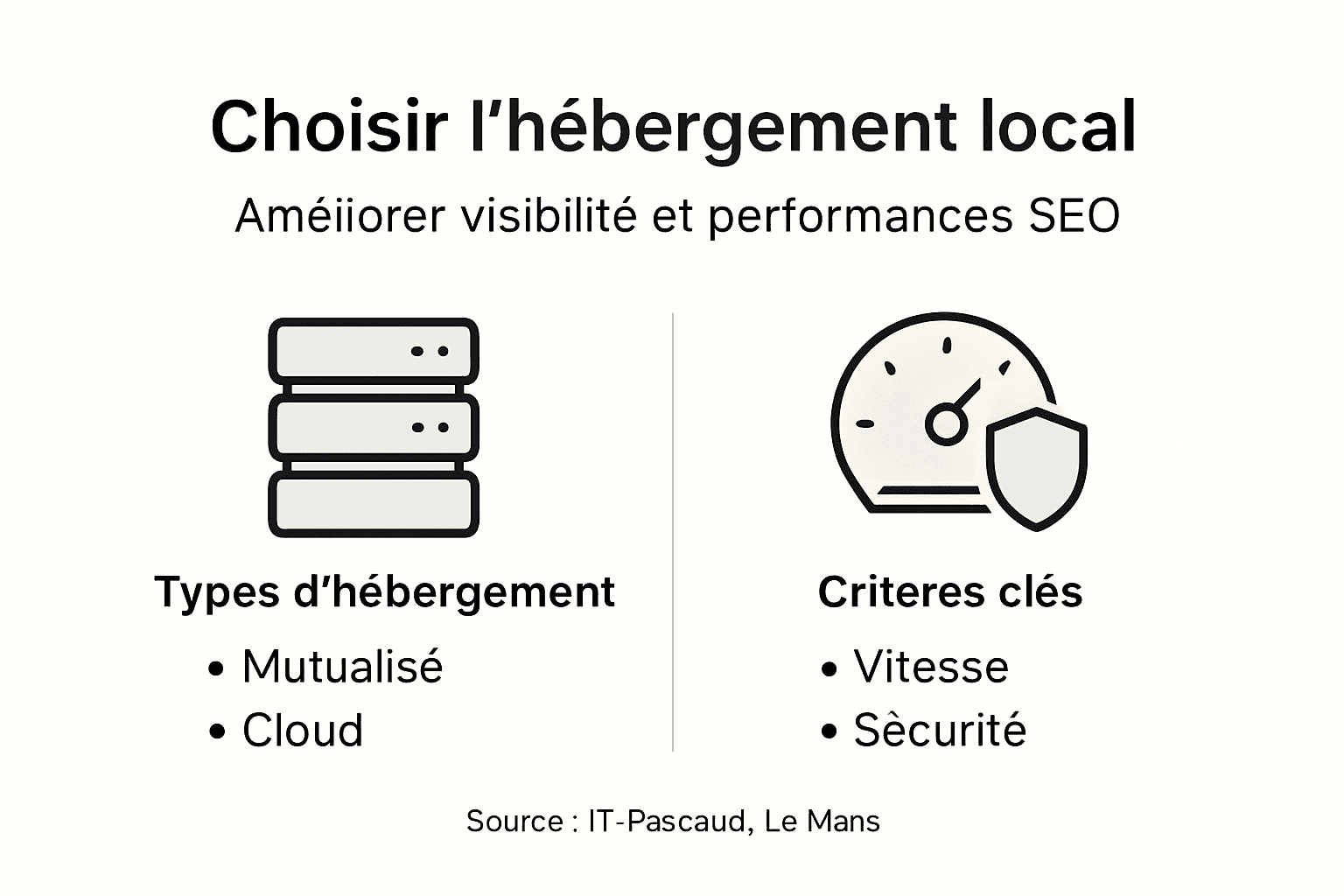 Les points essentiels à vérifier pour choisir un hébergement web local – Infographie