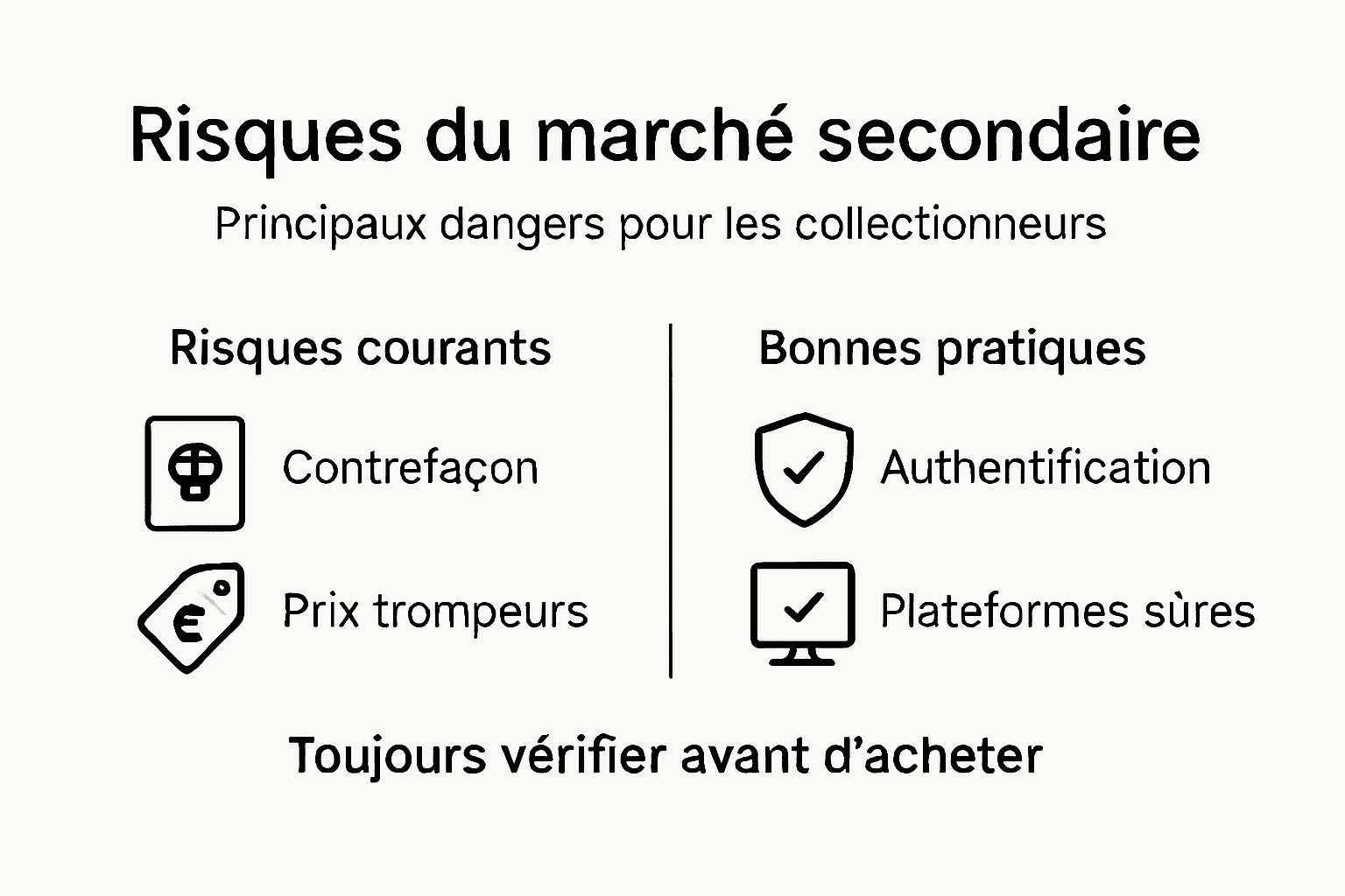 Infographie : les principaux risques à connaître sur le marché des cartes à collectionner et les bonnes pratiques pour s’en prémunir