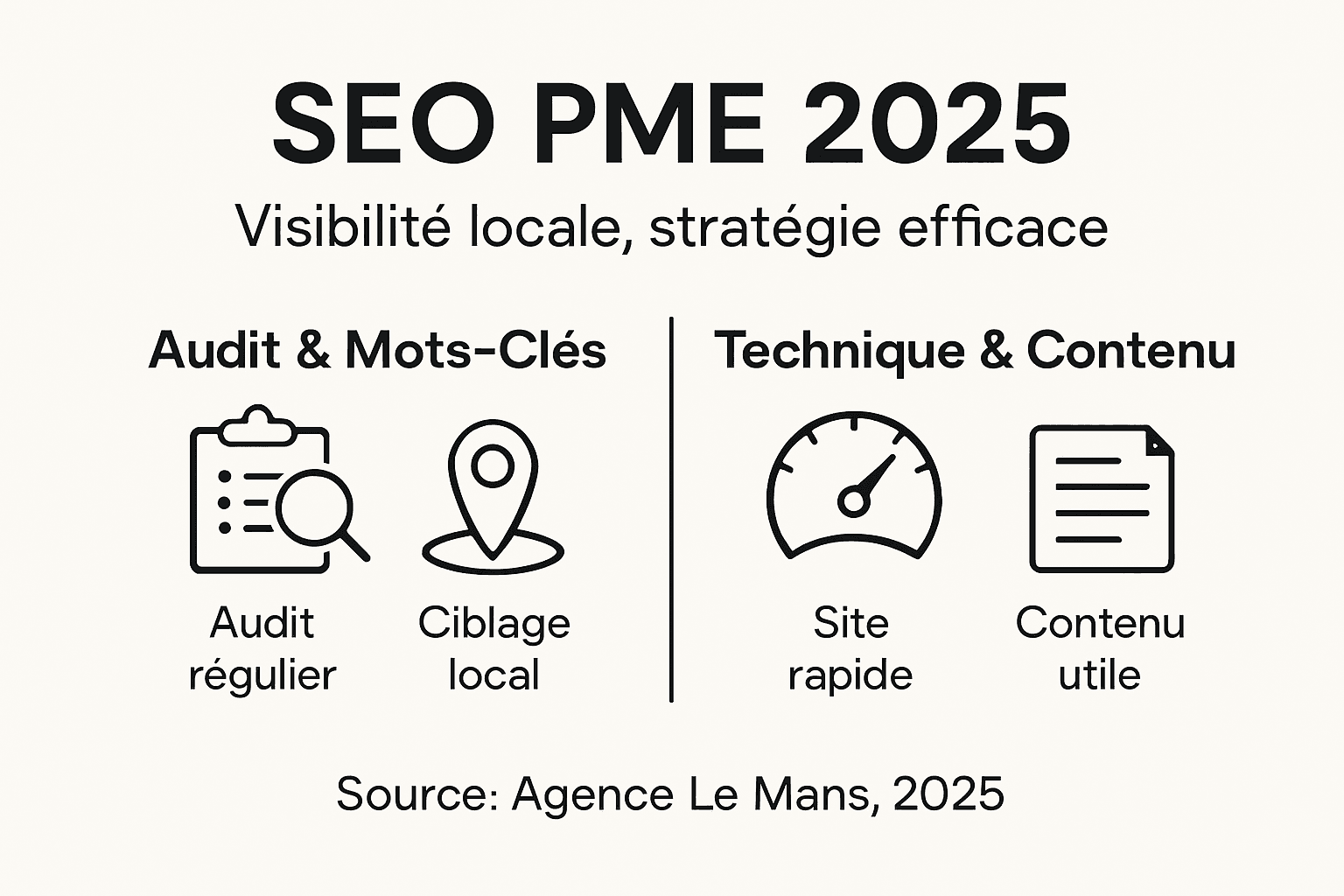 Infographie : les étapes incontournables du référencement local pour les petites entreprises