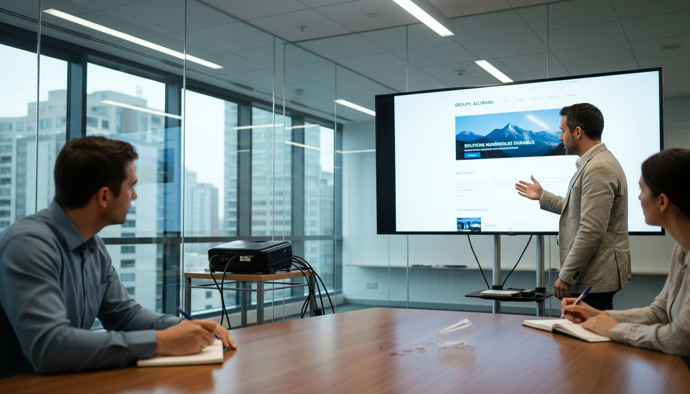 Présentation du site institutionnel lors de la réunion