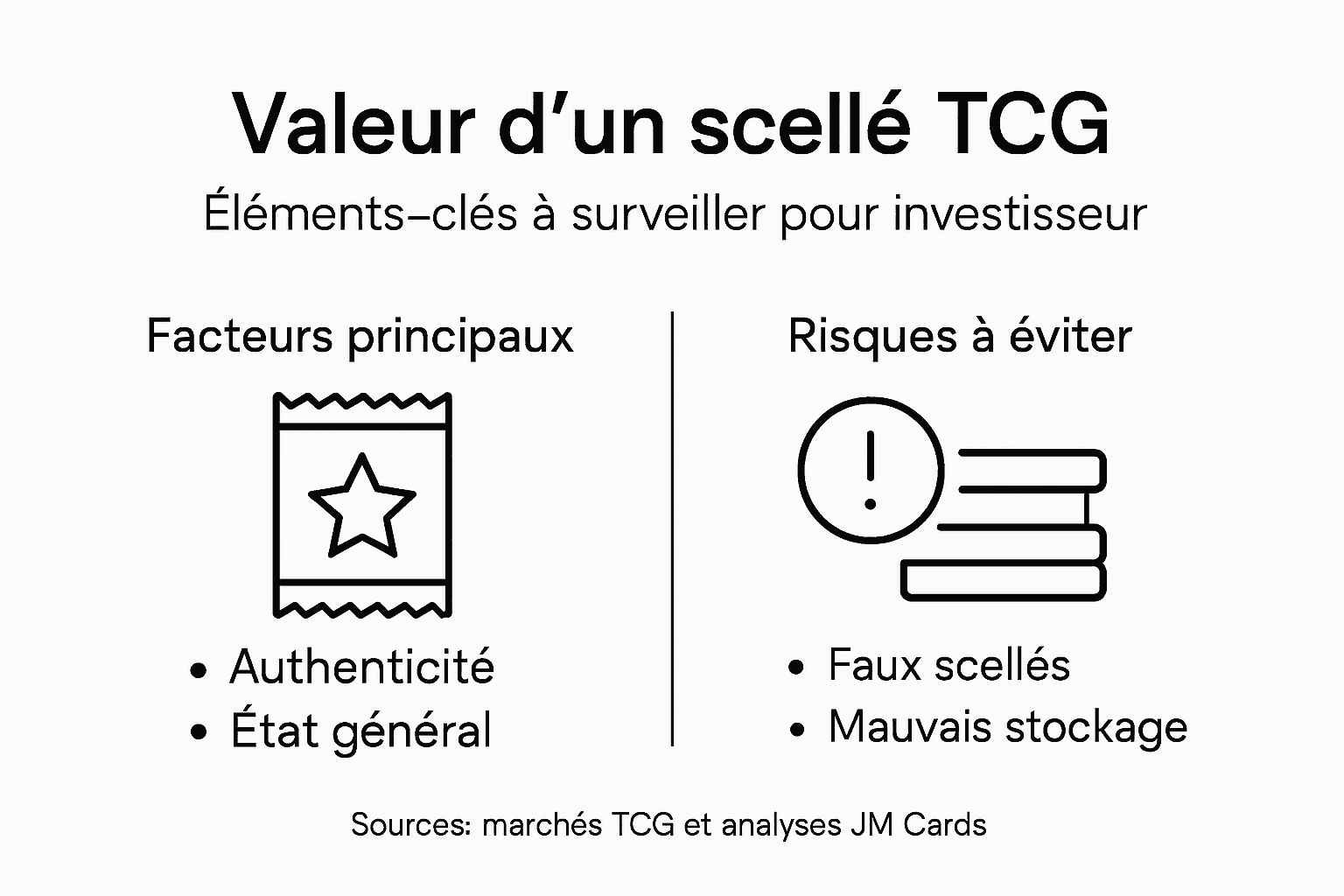 Infographie : comprendre la valeur et les risques associés aux cartes TCG scellées