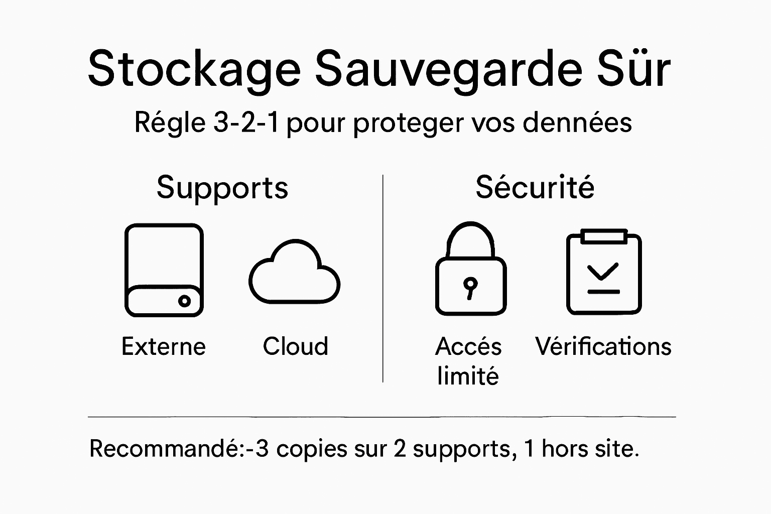Visuel explicatif : comment assurer la sécurité de ses sauvegardes web