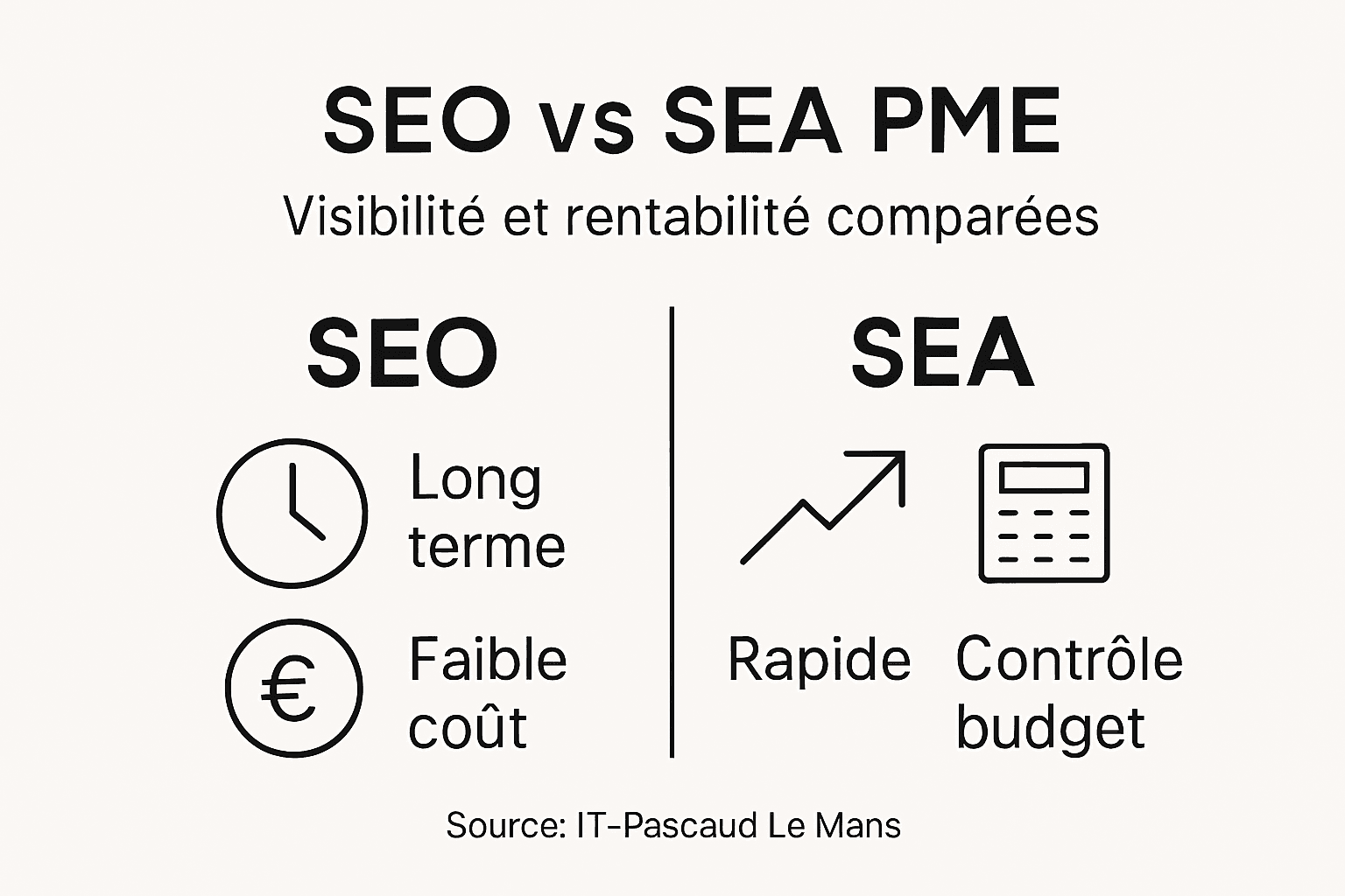 Infographie : le match SEO vs SEA pour les PME