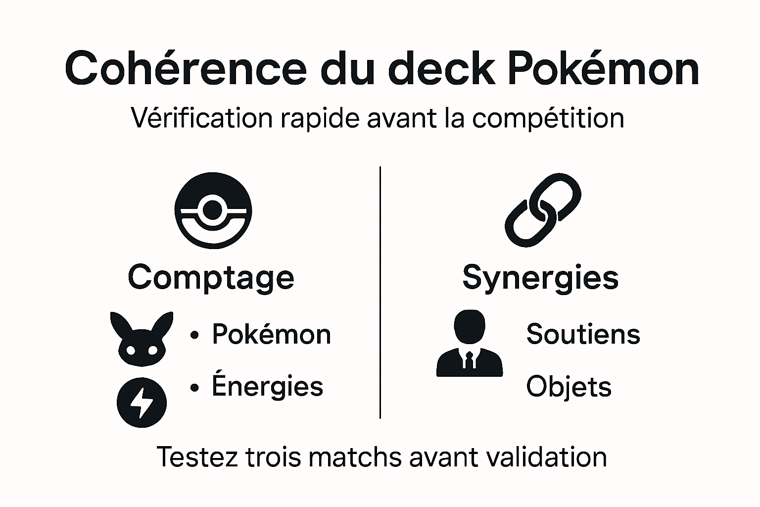 Infographie : comment vérifier la cohérence de son deck Pokémon