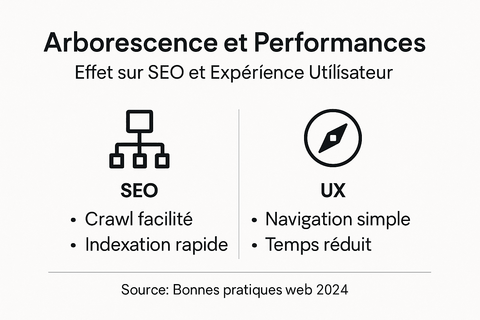 Infographie : comment l’arborescence d’un site impacte le SEO et l’expérience utilisateur – les points essentiels à retenir