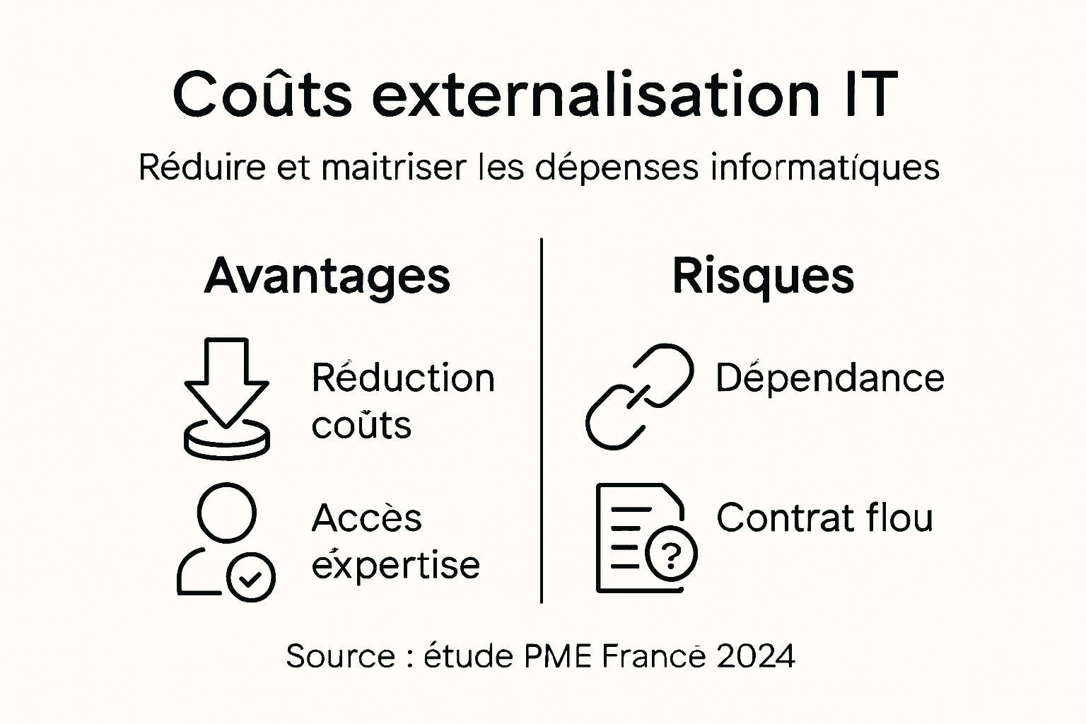 Infographie : quels sont les coûts et les avantages de l’externalisation des services informatiques ?