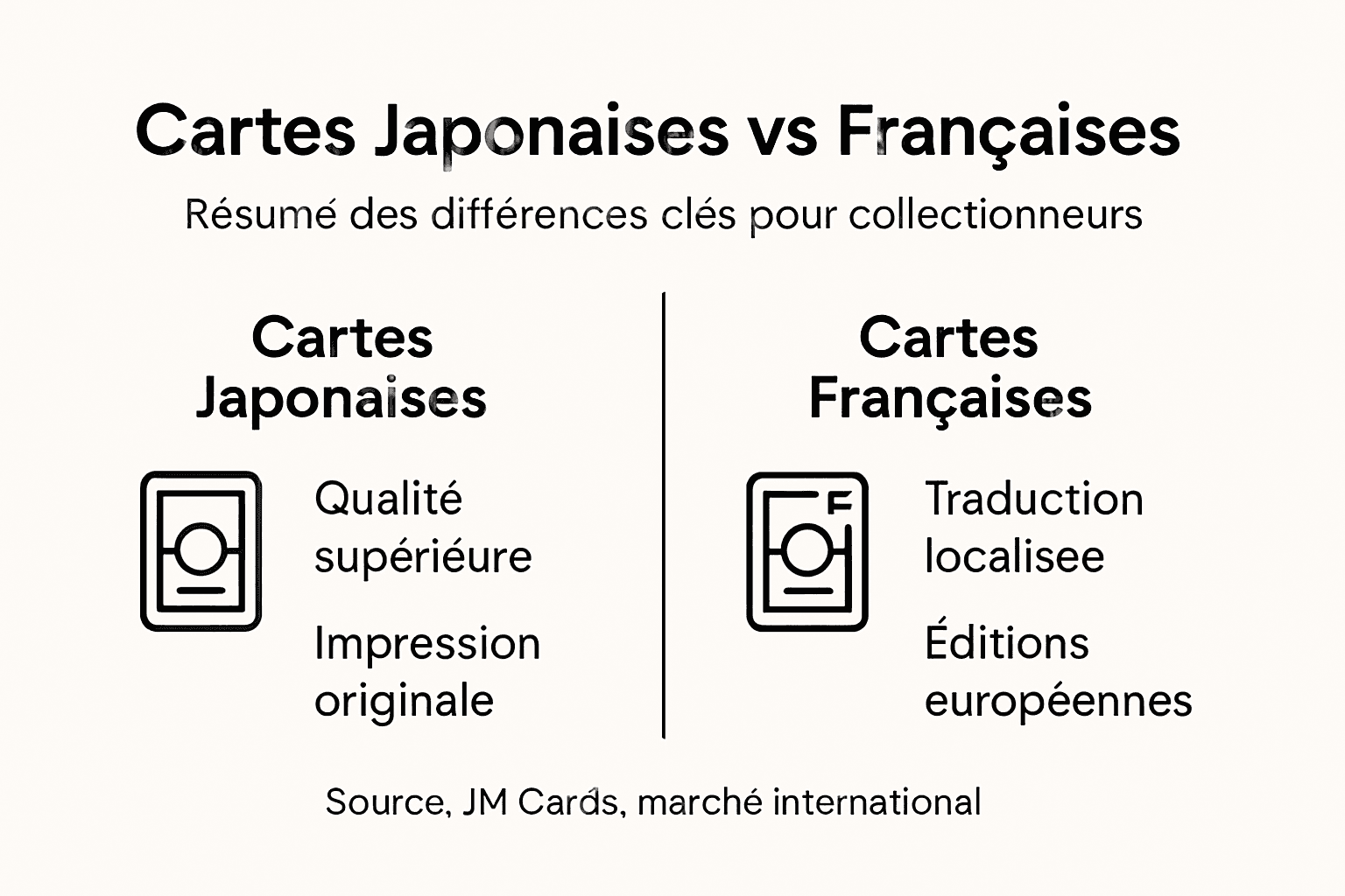 Infographie : parallèle entre les cartes japonaises et françaises