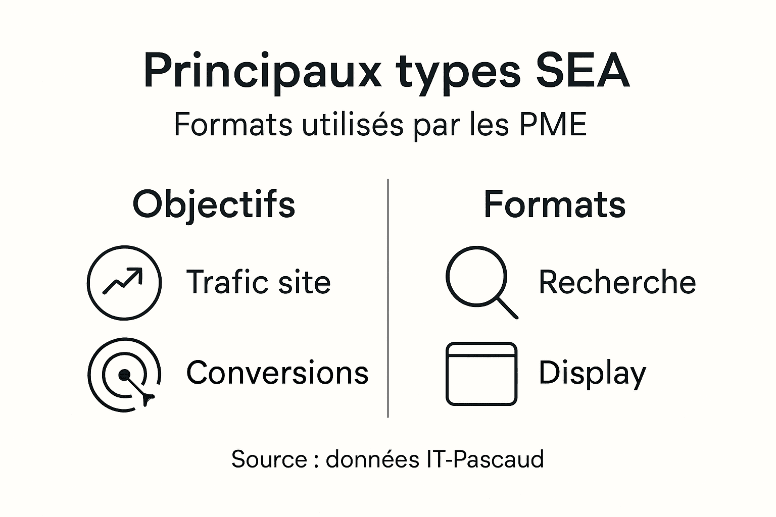 Découvrez en un coup d’œil les différentes formes de publicité en ligne payante grâce à notre infographie.