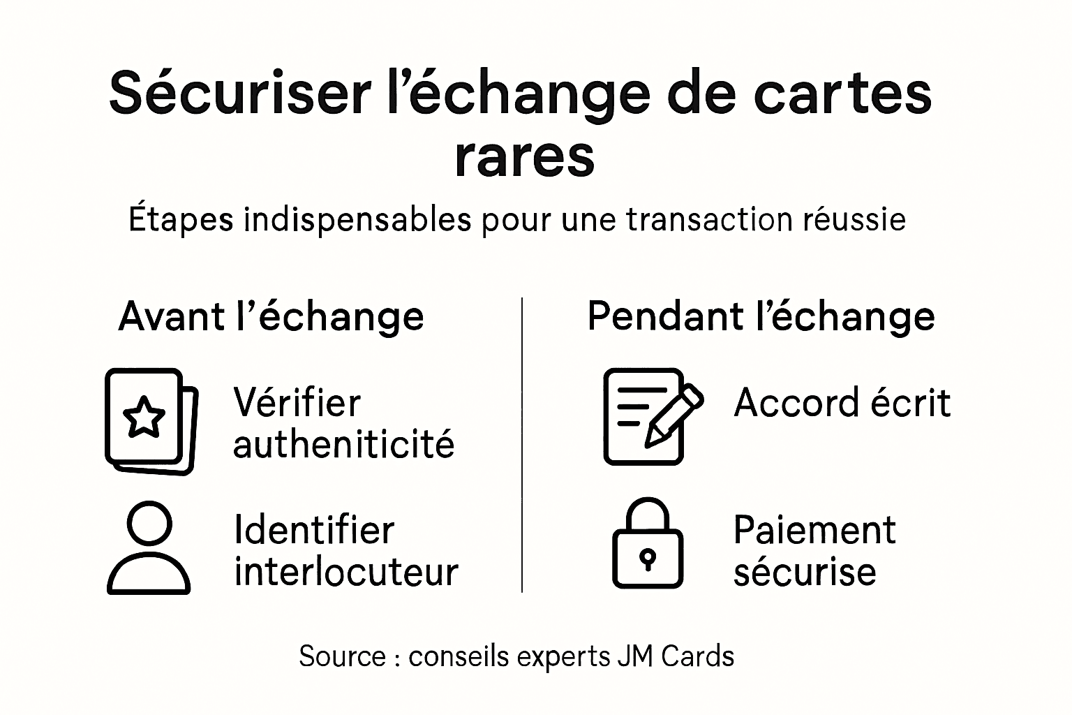 Infographie : comment sécuriser vos échanges de cartes rares