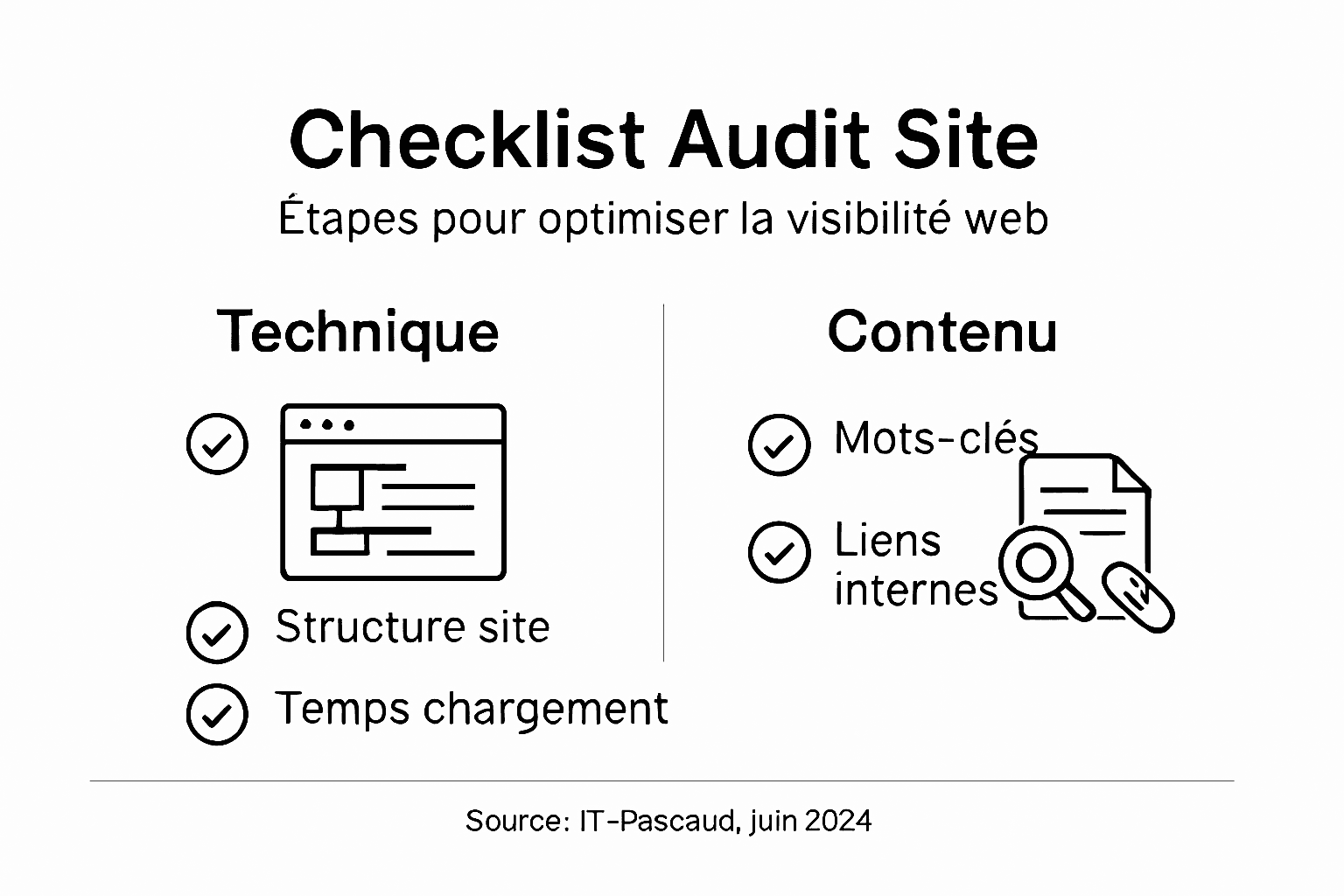 Infographie : les points clés pour réussir l’audit de votre site web