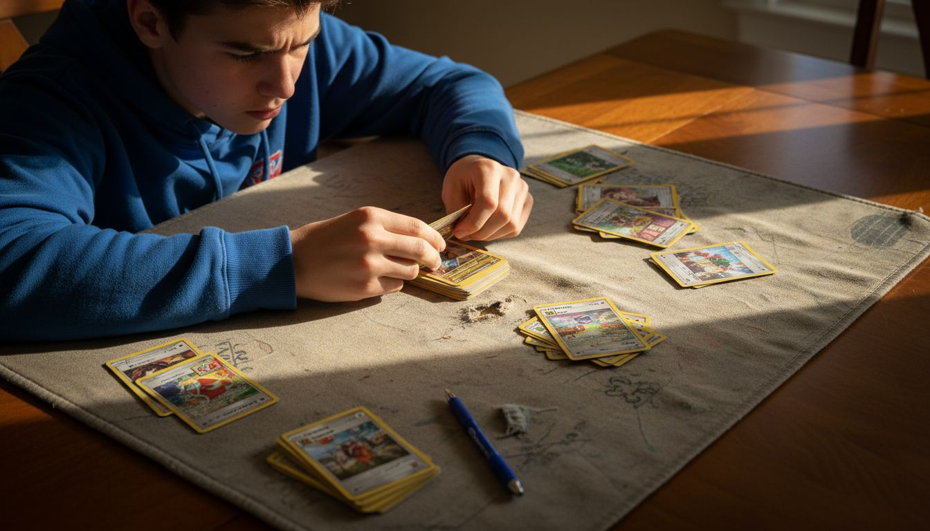 Un joueur dépose une carte BREAK sur la table de jeu.
