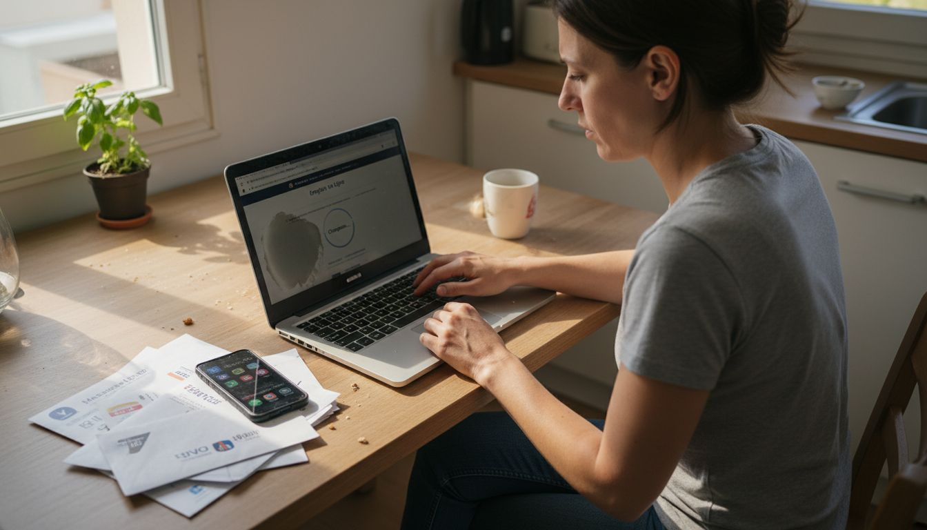 Un client exaspéré attend que le site web veuille bien se charger.