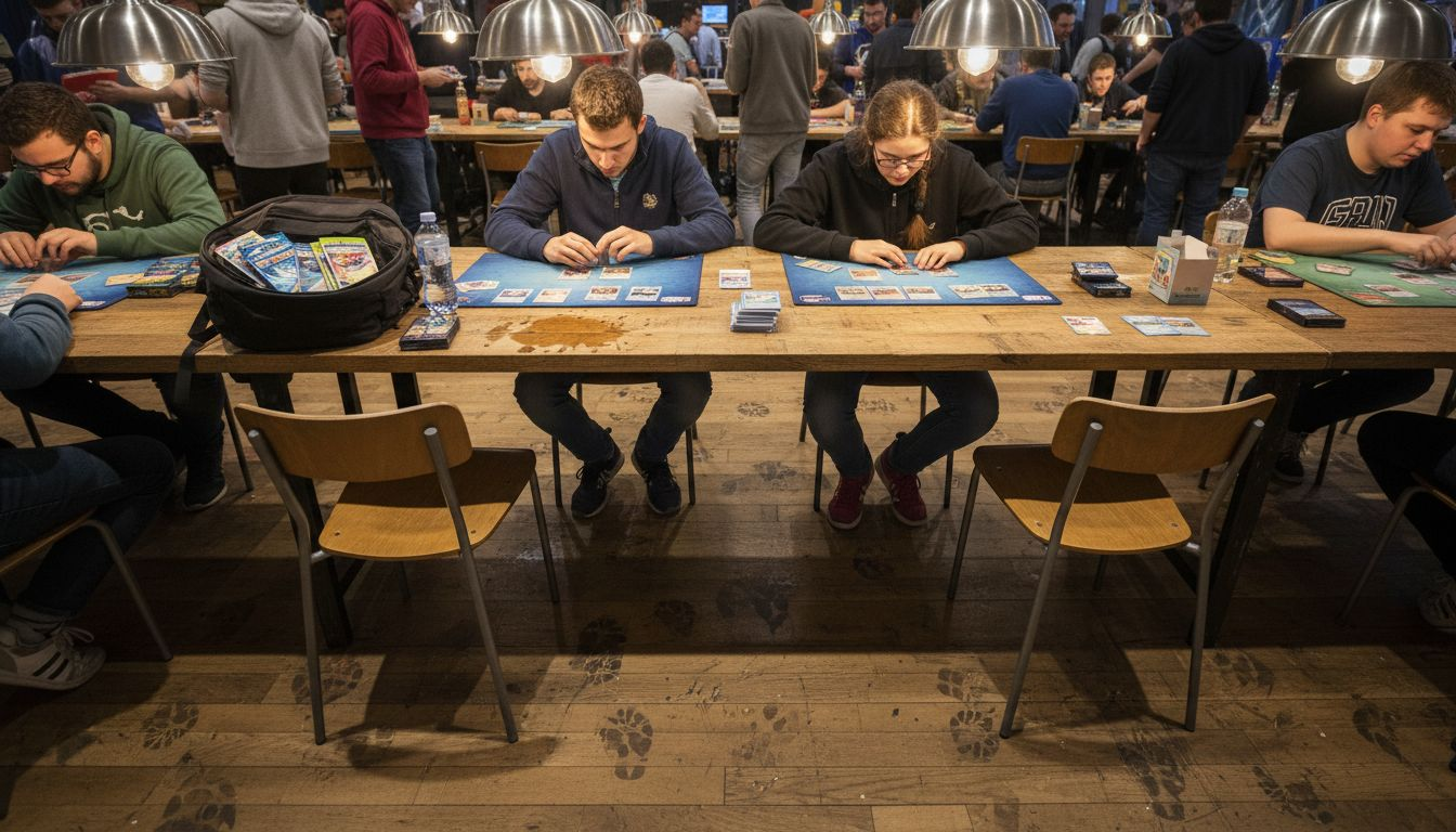 Les passionnés de Pokémon qui s'affrontent lors d'un tournoi de cartes