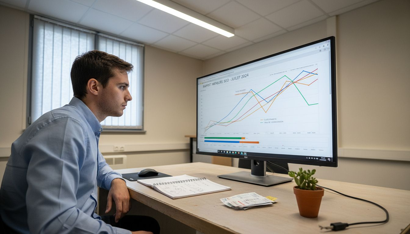 Consultant SEO en pleine analyse des mots-clés utilisés par la concurrence