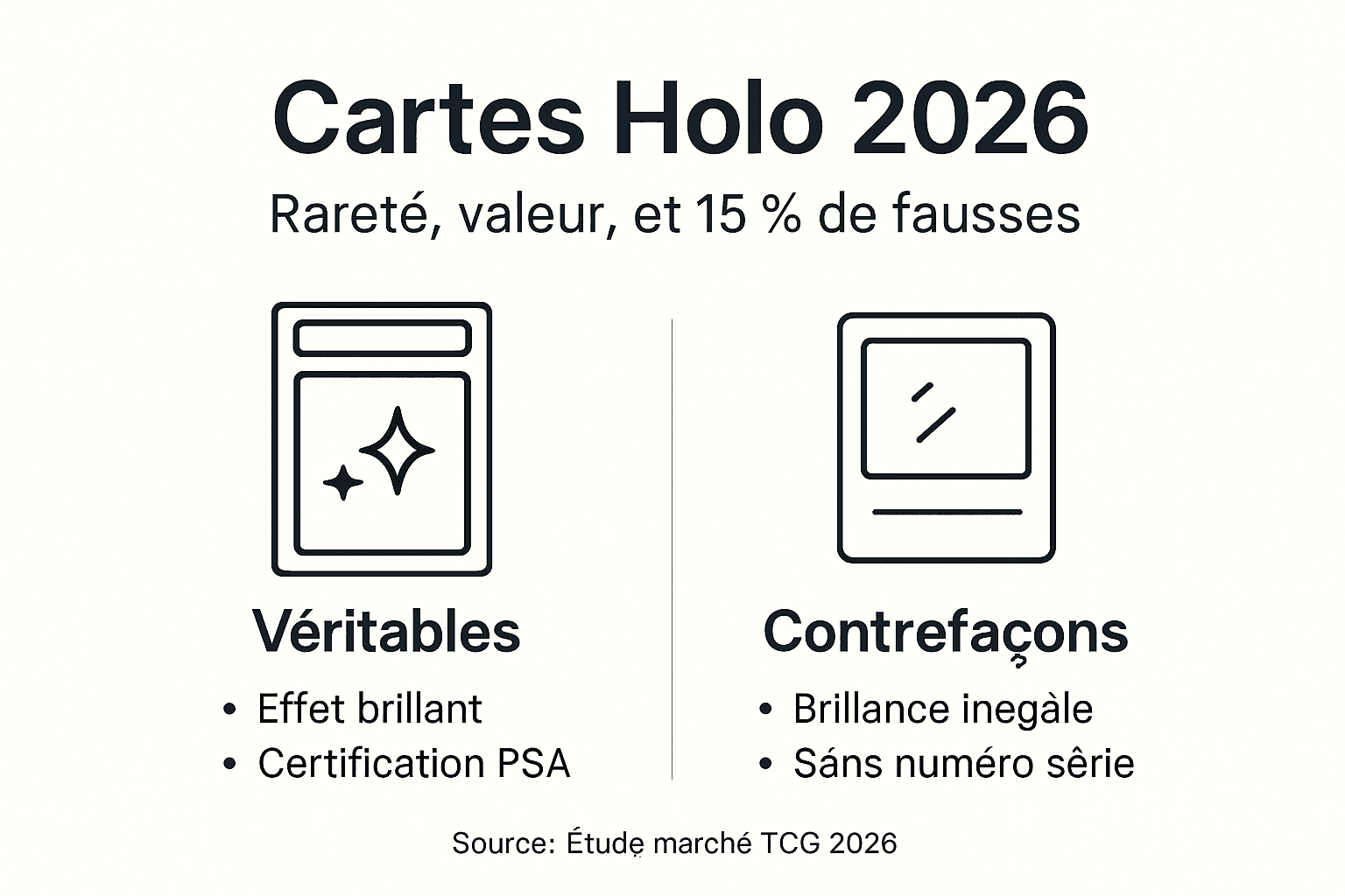 Classement 2026 : infographie sur la rareté et la valeur des cartes holo