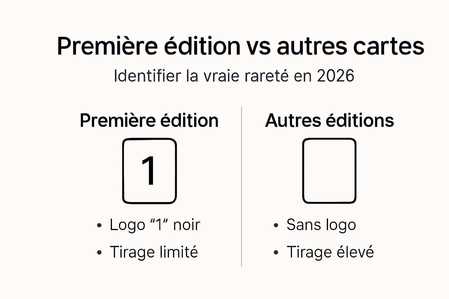 Infographie : ce qui distingue les cartes de la première édition des versions ultérieures