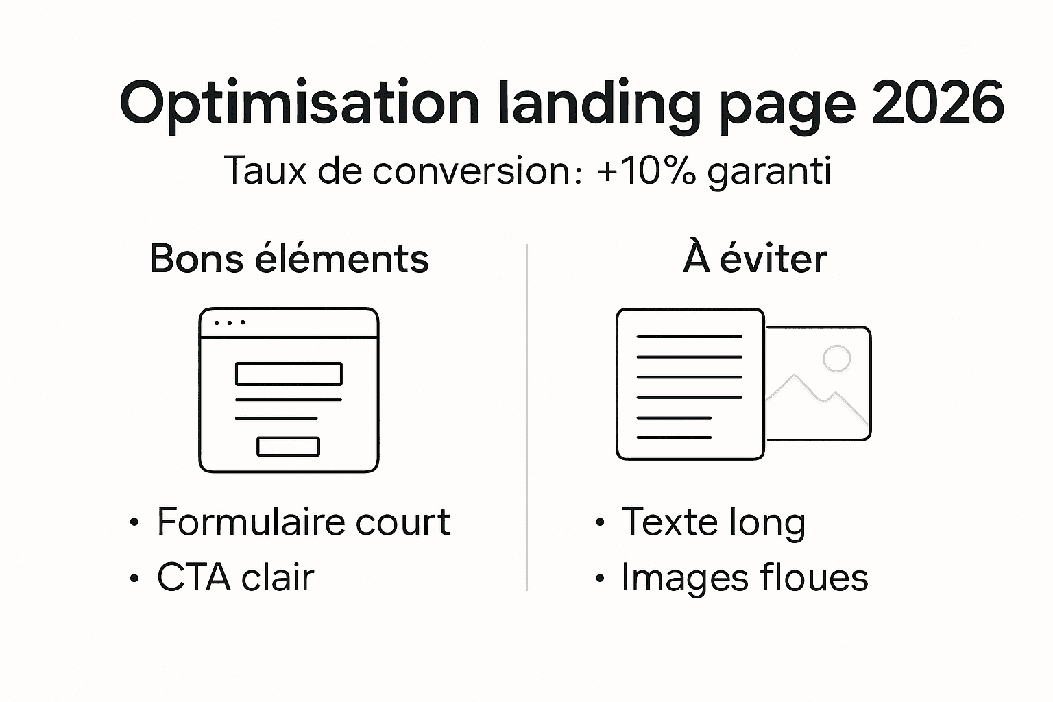 Visuel explicatif : comment booster l’efficacité de vos pages d’atterrissage