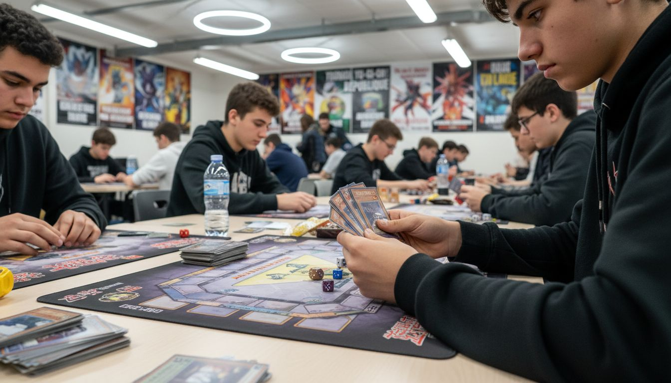 Des passionnés s’affrontent lors d’un tournoi Yu-Gi-Oh! organisé à Paris.