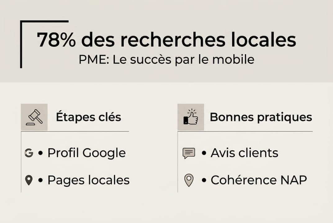 Infographie : les étapes clés et conseils essentiels pour réussir votre référencement local