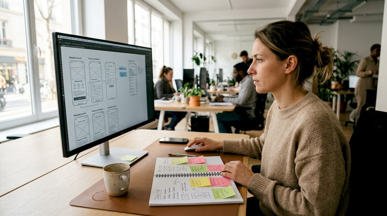 En tant qu’UX designer pour une PME, je reprends la conception de la maquette web afin de l’optimiser.