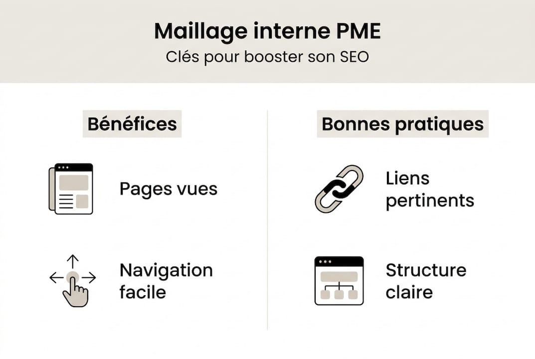 Infographie : optimiser le maillage interne pour le SEO des PME