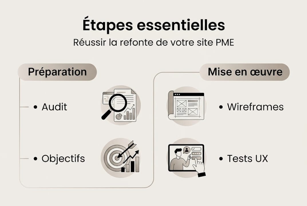 Les grandes étapes d’une refonte réussie pour les PME en un clin d’œil
