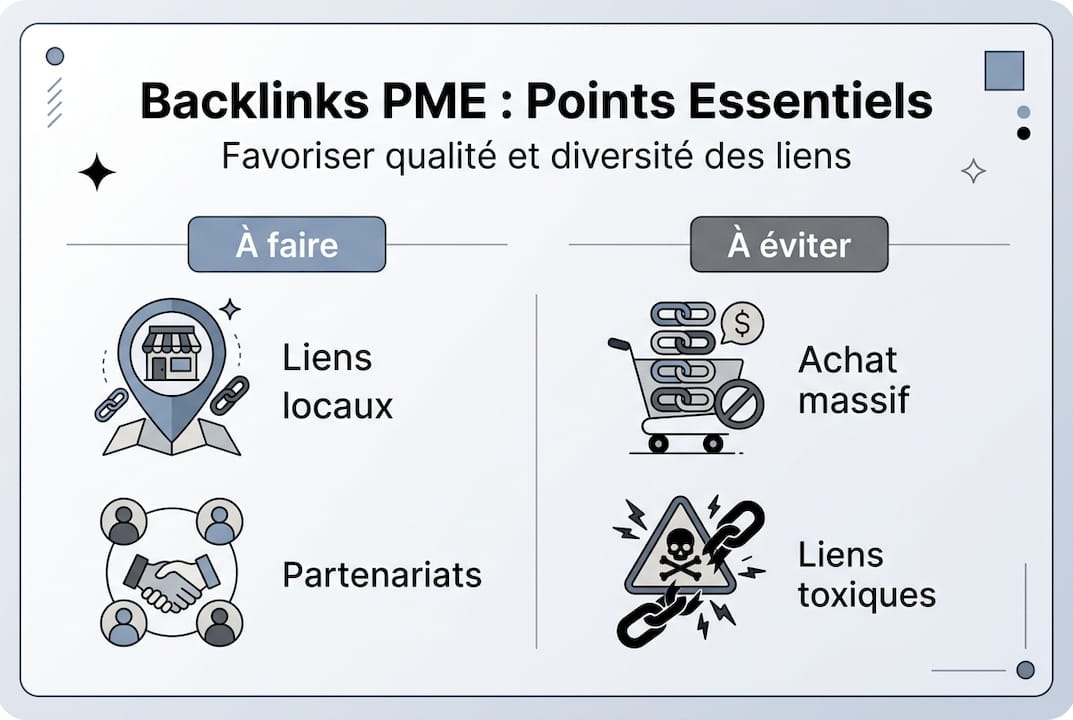 Guide visuel des meilleures pratiques de netlinking pour les PME