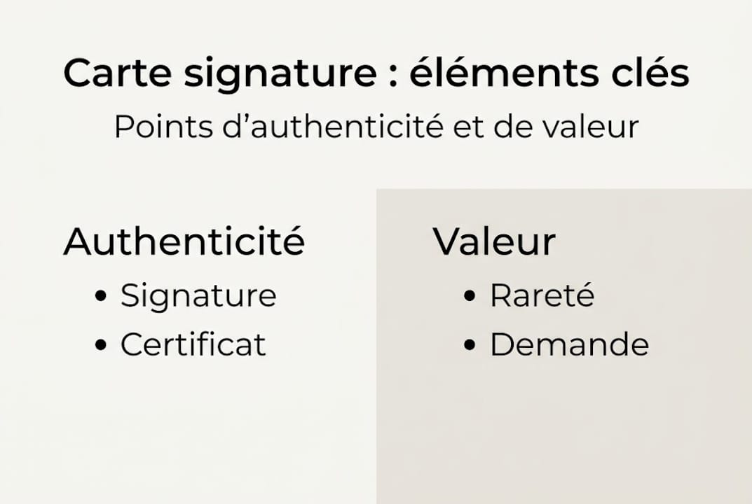 Infographie : tout savoir sur la valeur et la rareté des cartes signatures