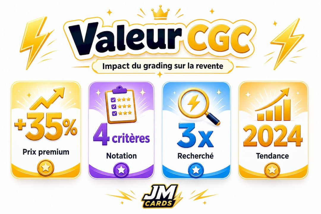 Infographie : comment l’évaluation CGC influence la valeur des cartes – chiffres clés à l’appui