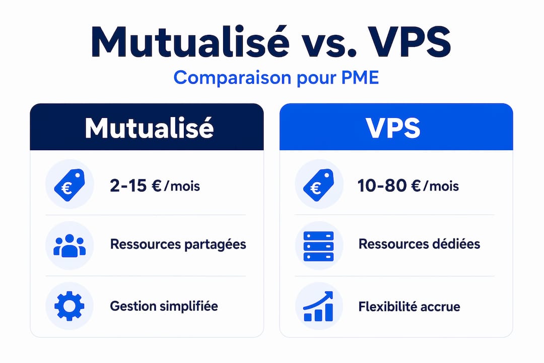 Infographie : hébergement mutualisé ou VPS, quelles différences ?