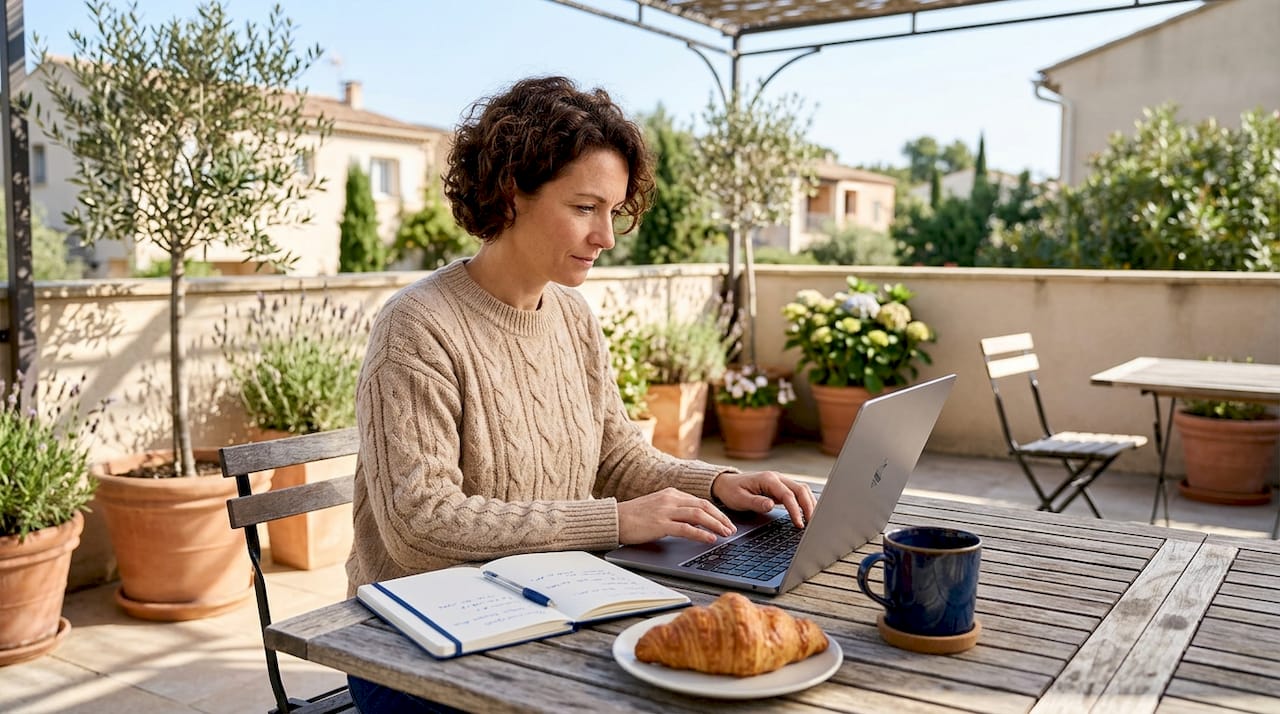 En attendant que la propagation DNS se fasse, installé à la table de la cuisine.