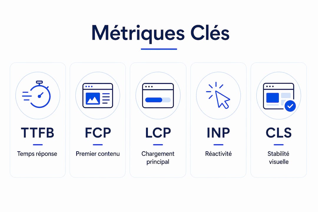Visuel synthétique mettant en avant les indicateurs clés de performance liés au temps de chargement