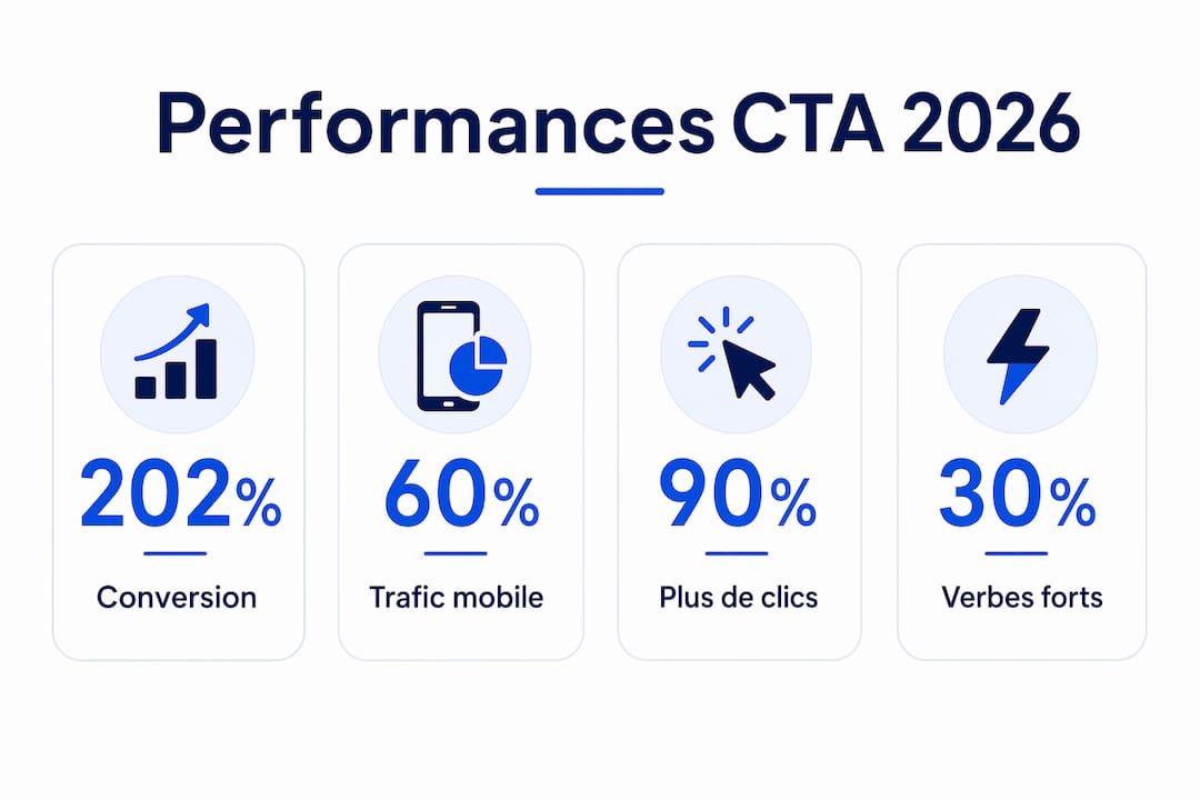 Découvrez en un coup d’œil les chiffres incontournables sur l’efficacité des appels à l’action en 2026 grâce à notre infographie.