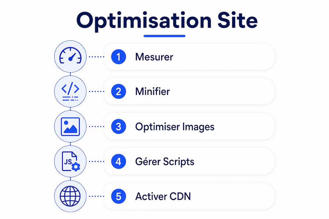 Infographie : les différentes étapes pour optimiser votre site web