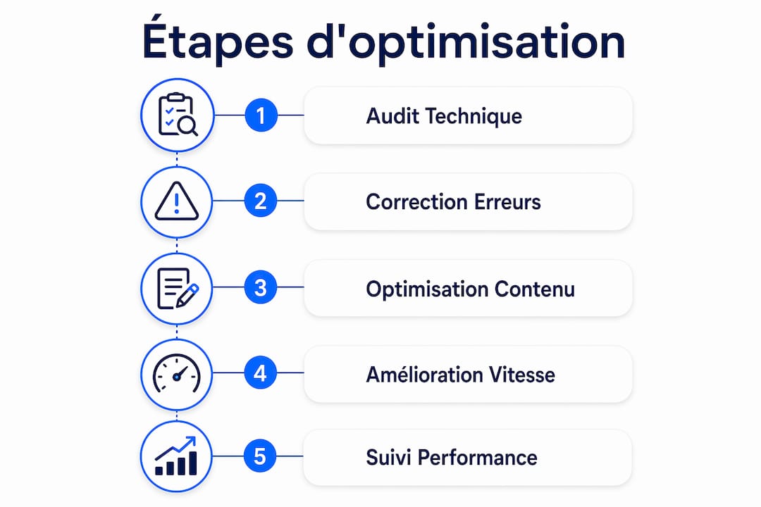Infographie : les étapes incontournables pour réussir le référencement naturel de votre PME