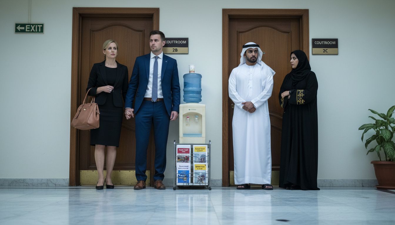 Couples await marriage process at UAE courthouse