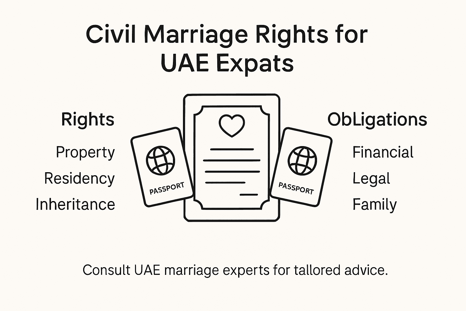 Infographic of expat marriage rights in UAE