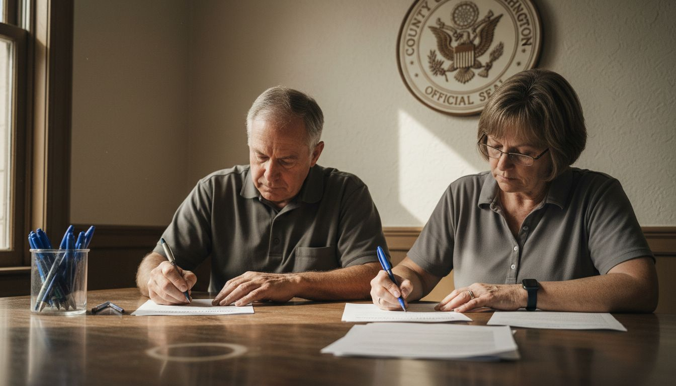 Couple submitting marriage application UAE