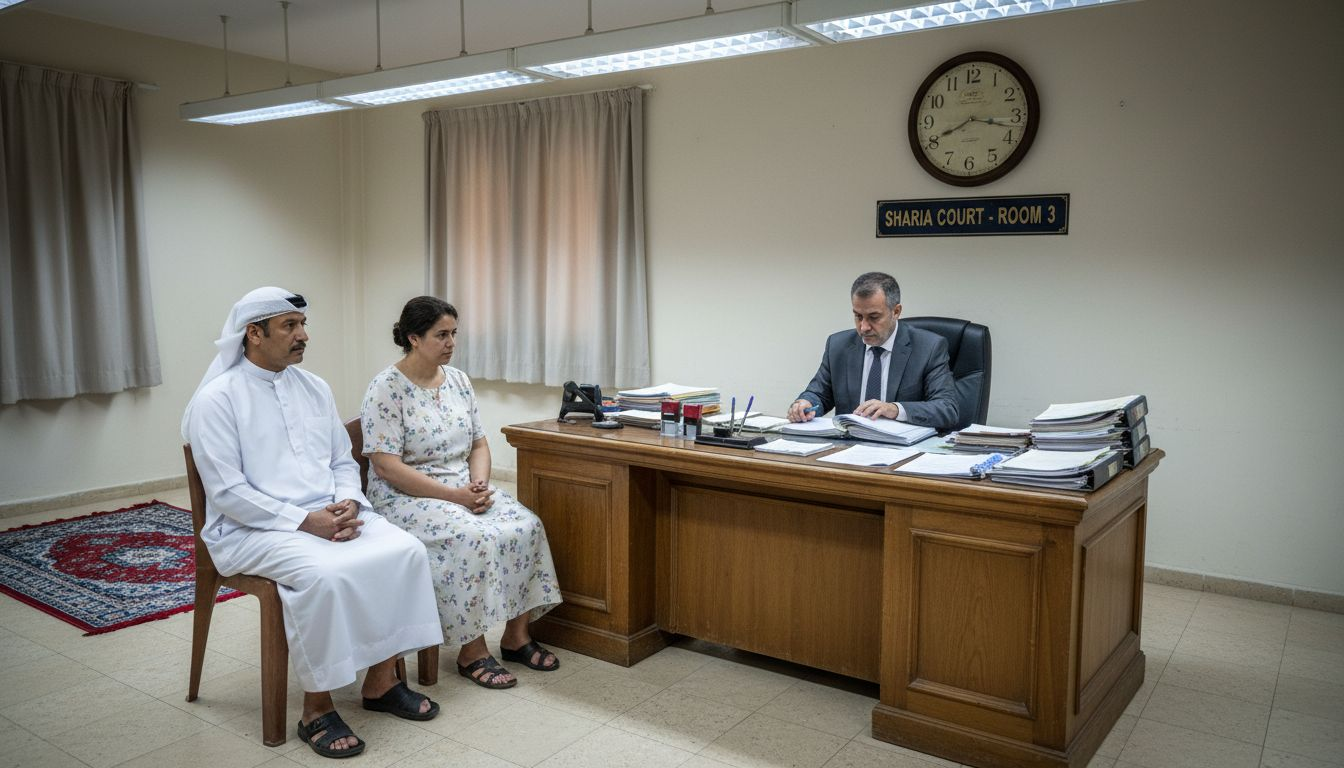 Marriage contract meeting at Abu Dhabi Sharia court