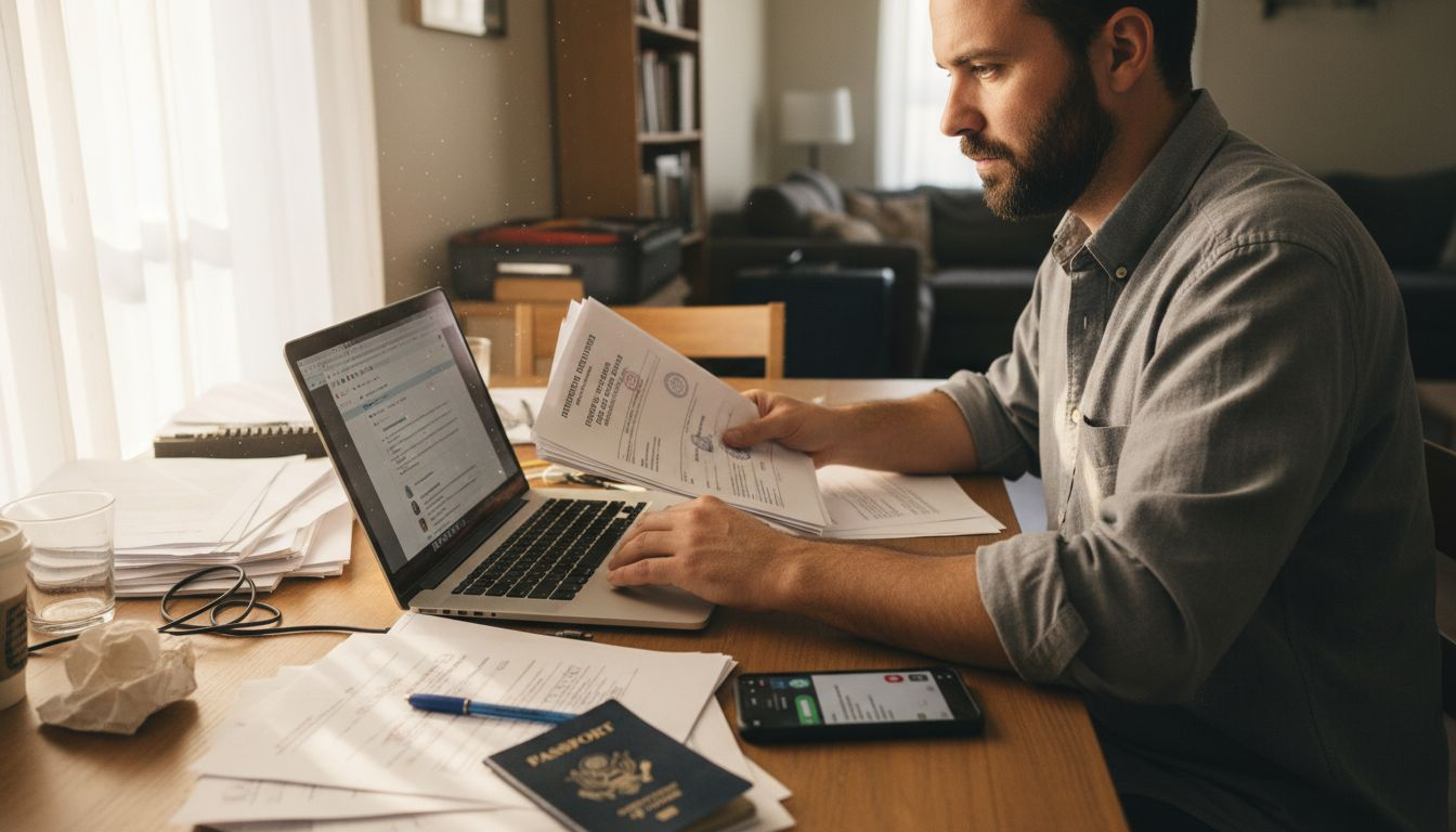 Expat authenticating marriage documents at home