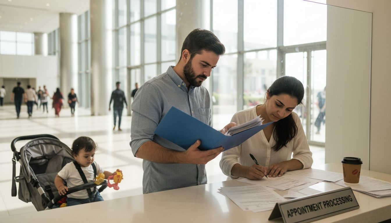 Expat couple registering marriage in UAE office