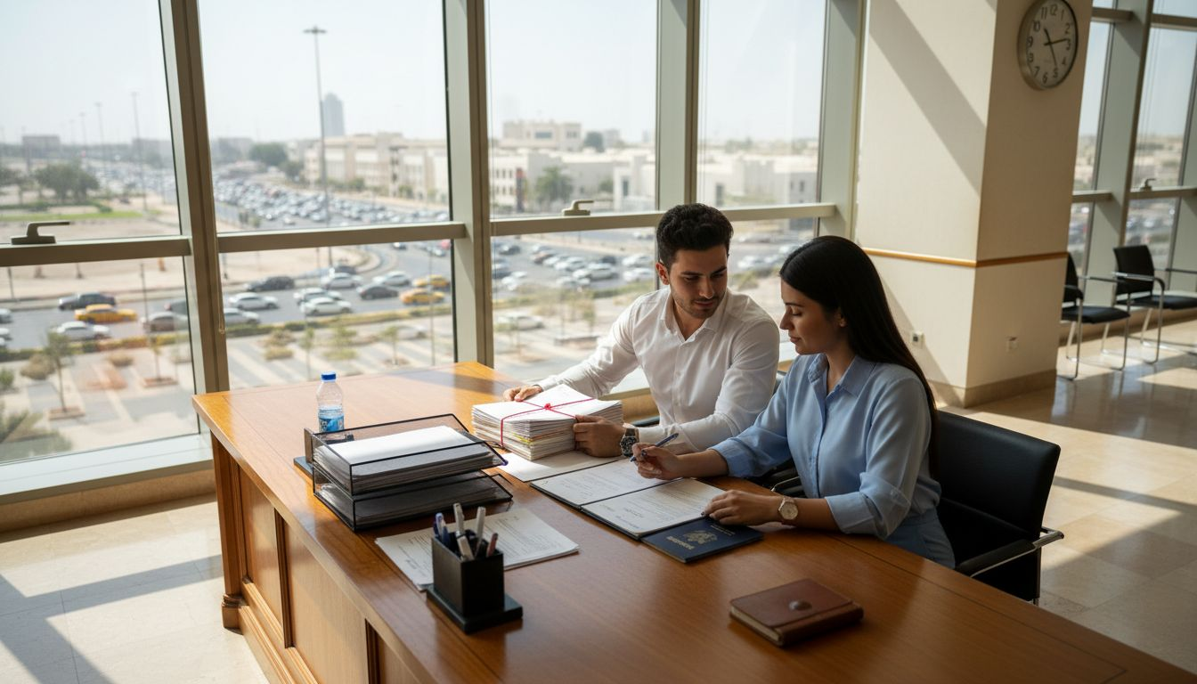 Couple applying for marriage at UAE court