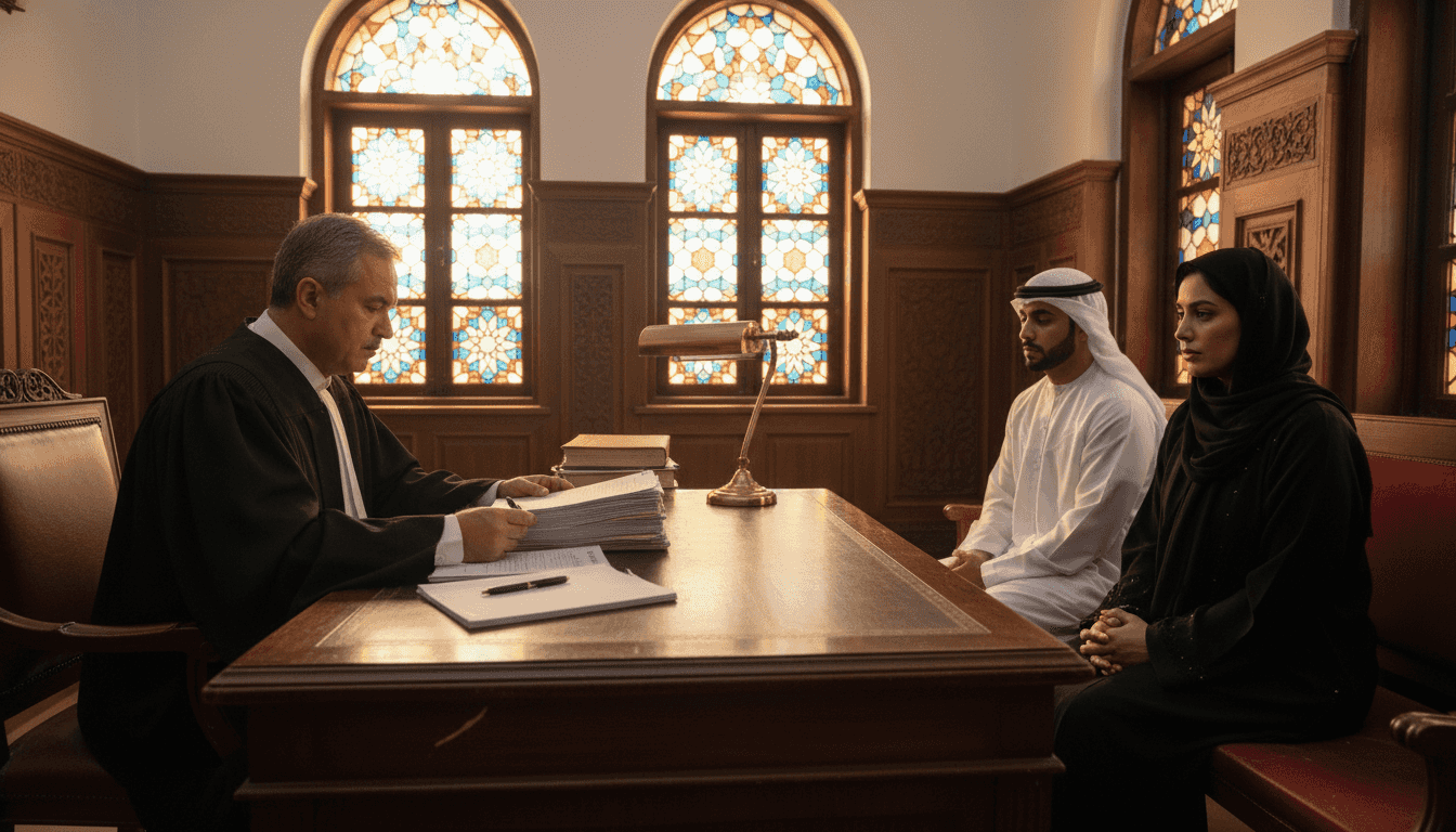 Judge reviews marital rights in UAE courtroom