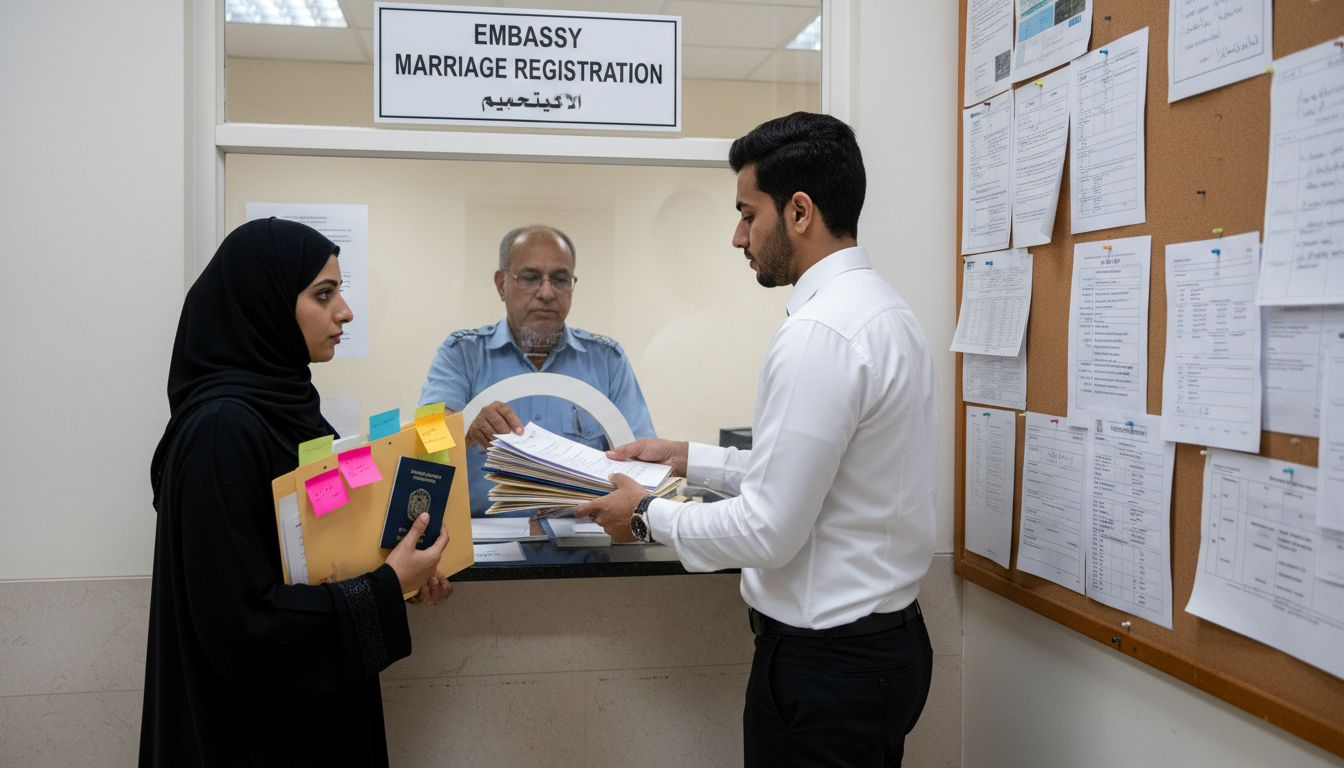 UAE couple submits marriage papers at embassy