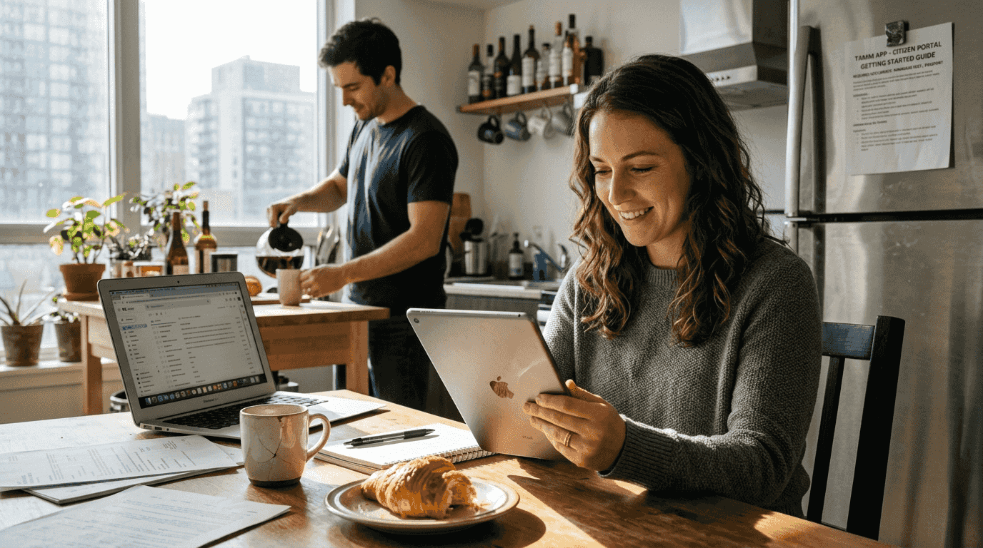 Viewing Abu Dhabi digital marriage certificate at home
