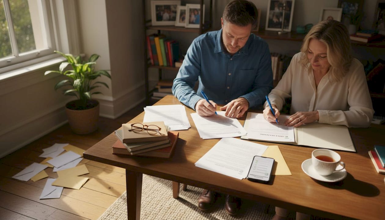 Witnesses signing official marriage register