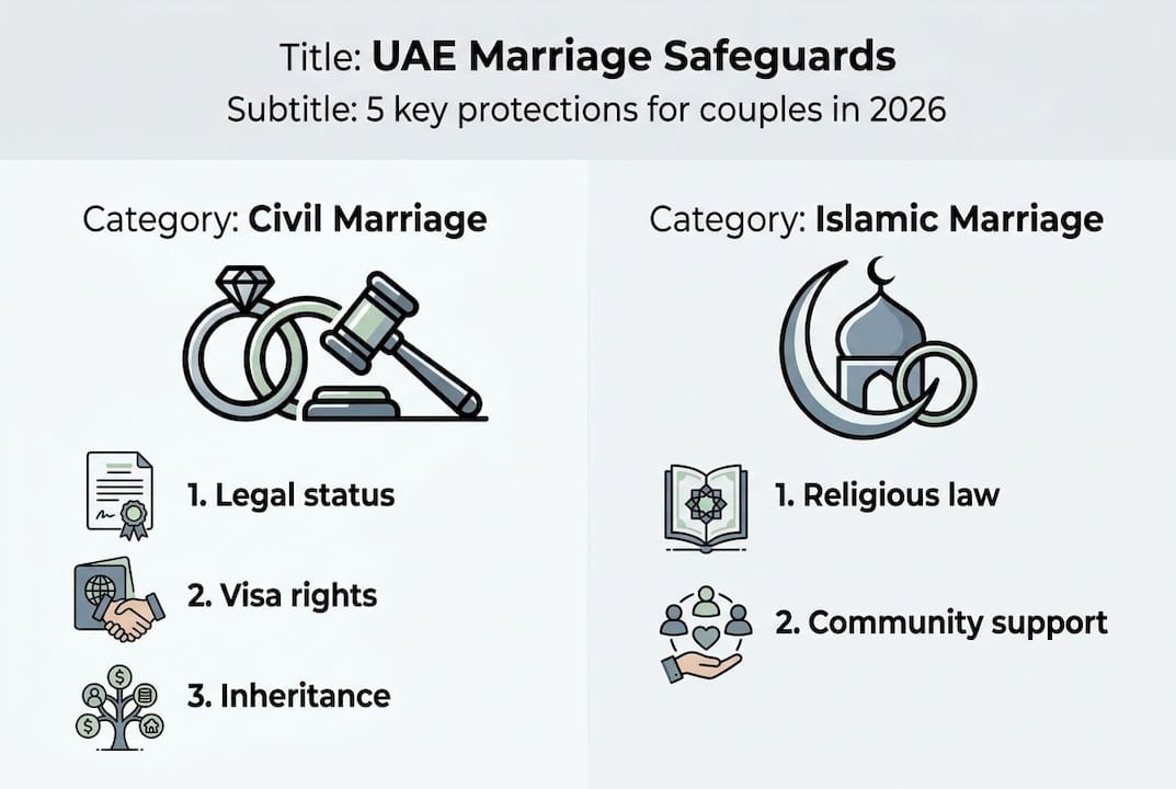 Infographic compares civil and Islamic marriage safeguards