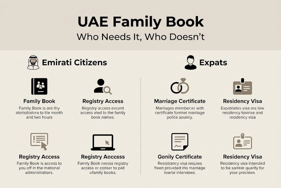 Infographic showing UAE Family Book differences